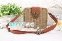 Candy Color Straw Woven Square Messenger Bag Wholesale Nihaojewelry sku image 5