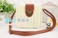 Candy Color Straw Woven Square Messenger Bag Wholesale Nihaojewelry sku image 7