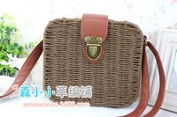 Candy Color Straw Woven Square Messenger Bag Wholesale Nihaojewelry sku image 4