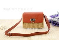 Candy Color Paper Rope Straw Woven Messenger Bag Wholesale Nihaojewelry sku image 5