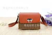 Candy Color Paper Rope Straw Woven Messenger Bag Wholesale Nihaojewelry sku image 1