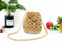 Hand-tie Woven Cotton Rope Straw Woven Diagonal Mini Bag Wholesale Nihaojewelry sku image 4