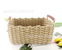 New Nordic Woven Basket Bold Cotton String Storage Box Storage Basket Storage Basket Laundry Basket Desktop Snack Basket sku image 6