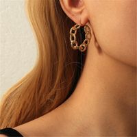 New Geometric Chain Small Ear Hoop Copper Earrings Wholesale Nihaojewelry main image 1