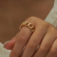 Fashion Braided Chain Open Adjustable Copper Ring Wholesale Nihaojewelry main image 1