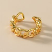 Fashion Braided Chain Open Adjustable Copper Ring Wholesale Nihaojewelry sku image 2