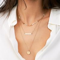 Stainless Steel 14K Gold Plated Fashion Plating Geometric Necklace main image 1