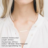 Stainless Steel 14K Gold Plated Fashion Plating Geometric Necklace main image 4