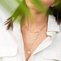 Stainless Steel 14K Gold Plated Fashion Plating Geometric Necklace main image 6
