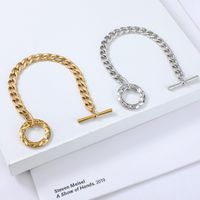 Nihaojewelry Fashion Thick Chain Ot Buckle Stainless Steel Bracelet Wholesale Jewelry main image 4