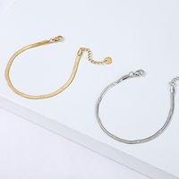 Nihaojewelry Simple Style Wide Snake Bone Stainless Steel Bracelet Wholesale Jewelry main image 3