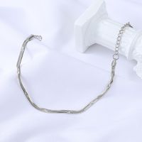 Nihaojewelry Simple Style Wide Snake Bone Stainless Steel Bracelet Wholesale Jewelry main image 5
