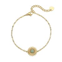 Nihaojewelry Simple Petite Fleur De Marguerite Bracelet En Acier Inoxydable Bijoux En Gros main image 6
