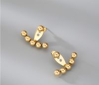 Fashion Heart Plating 304 Stainless Steel Titanium Steel No Inlaid 18K Gold Plated Earrings main image 1