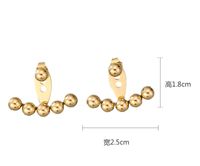 Fashion Heart Plating 304 Stainless Steel Titanium Steel No Inlaid 18K Gold Plated Earrings main image 4
