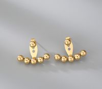 Fashion Heart Plating 304 Stainless Steel Titanium Steel No Inlaid 18K Gold Plated Earrings main image 6
