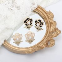 Nihaojewelry Simple Pearl Rose Stud Earrings Wholesale Jewelry main image 1