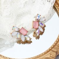 Nihaojewelry Mode Géométrique Acrylique Boucles D&#39;oreilles En Strass Bijoux En Gros main image 1