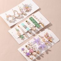 Pearl Barrettes Set Europe And America Cross Border  Acrylic Barrettes Combination Hair Accessories Factory Direct Sales main image 3