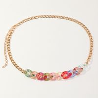 Wholesale Jewelry Geometric Candy Color Acrylic Waist Chain Nihaojewelry main image 3