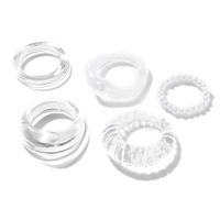 Wholesale Jewelry Simple Transparent Acetate Resin Ring  5-piece Set Nihaojewelry main image 5