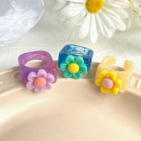 Wholesale Jewelry Flower Resin Wide Ring Nihaojewelry main image 5