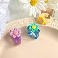 Wholesale Jewelry Flower Resin Wide Ring Nihaojewelry main image 4