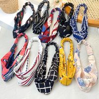 Nihaojewelry Retro Wave Point Printing Wide Side Cross Elastic Headband main image 5