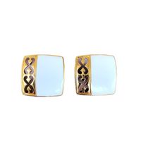 Nihaojewelry Simple Pearl Drip Glaze Heart Gemstone Earrings Wholesale Jewelry main image 3