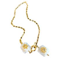 Nihaojewelry Collier Pendentif Coquillage Baroque Boucles D&#39;oreilles En Perles De Culture Bijoux En Gros main image 3