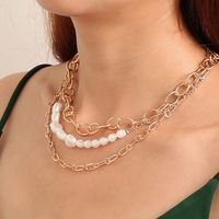 Nihaojewelry Baroque Freshwater Pearl Multi-layer Irregular Necklace Wholesale Jewelry main image 4
