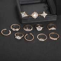 Wholesale Jewelry Retro Water Drop Diamond 12 Pieces Ring Nihaojewelry main image 4