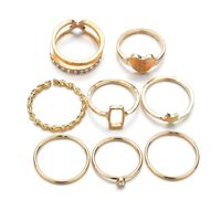 Wholesale Jewelry Alloy Five-pointed Star Heart Ring 8-piece Set Nihaojewelry main image 3