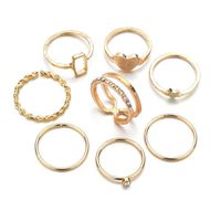 Wholesale Jewelry Alloy Five-pointed Star Heart Ring 8-piece Set Nihaojewelry main image 6