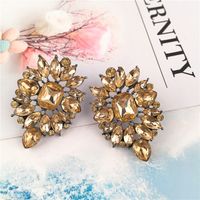 Nihaojewelry Jewelry Wholesale Alloy Colorful Diamond Geometric Crystal Earrings main image 3