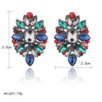Nihaojewelry Jewelry Wholesale Alloy Colorful Diamond Geometric Crystal Earrings main image 6