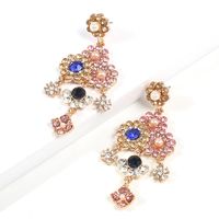 Nihaojewelry Retro Diamond-studded Pearl Long Pendant Earrings Wholesale Jewelry main image 5