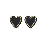 Nihaojewelry Jewelry Wholesale Simple Alloy Acrylic Peach Heart Earrings main image 6