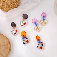 Wholesale Jewelry Fashion Color Transparent Acrylic Animal Fruit Earrings Nihaojewelry main image 1