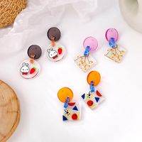 Wholesale Jewelry Fashion Color Transparent Acrylic Animal Fruit Earrings Nihaojewelry main image 6