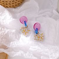Wholesale Jewelry Fashion Color Transparent Acrylic Animal Fruit Earrings Nihaojewelry main image 4