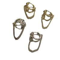 Nihaojewelry Jewelry Wholesale Simple Alloy Chain Tassel Geometric Earrings main image 6