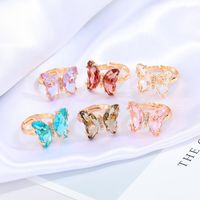 Wholesale Jewelry Retro Multicolor Butterfly Ring Nihaojewelry main image 4