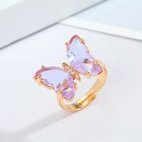 Wholesale Jewelry Retro Multicolor Butterfly Ring Nihaojewelry main image 5