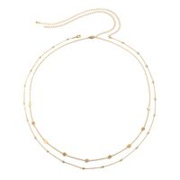 Nihaojewelry Retro Double-layer Geometric Disc Splicing Copper Waist Chain Wholesale Jewelry main image 6