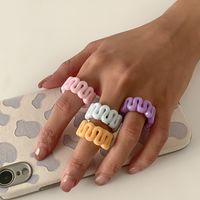 Wholesale Jewelry Geometric Color Hollow Resin Ring Nihaojewelry main image 6