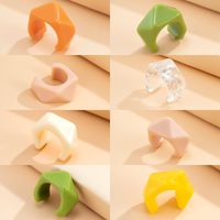 Wholesale Jewelry Geometric Diamond Candy Color Acrylic Ring Nihaojewelry main image 4
