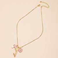 Nihaojewelry Simple Fashion Letter Heart Pendant Necklace Wholesale Jewelry main image 4