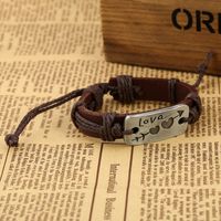Nihaojewelry Braided Alloy One Arrow Through The Heart Cowhide Bracelet Wholesale Jewelry main image 5