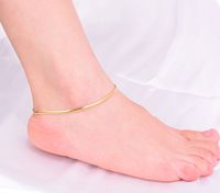 Heart 304 Stainless Steel Titanium Steel 18K Gold Plated Rose Gold Plated No Inlaid Anklet In Bulk main image 3